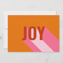 Tarjeta Festiva Mod Retro Bright Colorido Rosa Naranja Alegría Fot