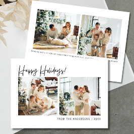 Tarjeta Festiva Moda 4 Navidades Minimalistas de fotografía saluda