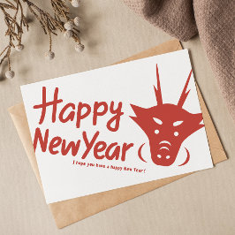 Tarjeta Festiva Moda Año Nuevo Chino 2024 Año De Dragón
