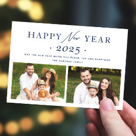 Tarjeta Festiva Moda Azul Marina 2023 Feliz Año Nuevo 2 Foto