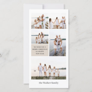 Tarjeta Festiva Moda Beige Moderno Neutral 5 Tall de foto elegante