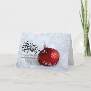Tarjeta Festiva Moda Copos de nieve, compañía de bolas de Navidade