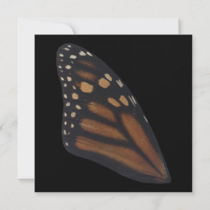 Tarjeta Festiva Moda De Mariposa Monarca En Negro