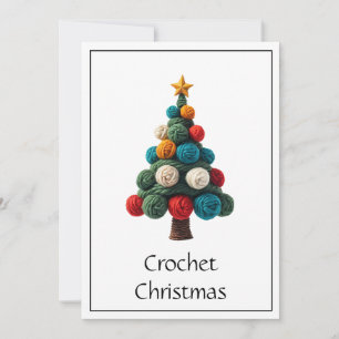 Tarjeta Festiva Moda de moda y divertida Crochet Lover Yarn Hobby