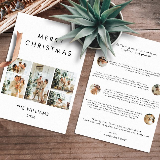 Tarjeta Festiva Moda De Reseña De Años Modernos Navidades Multifot (Subido por el creador)