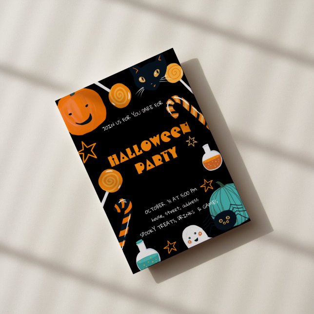 Tarjeta Festiva Moda espeluznante: Elegante fiesta de Halloween (Subido por el creador)