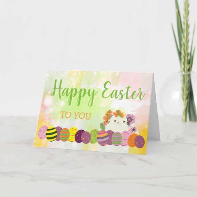 Tarjeta Festiva Moda floral linda de la acuarela de la primavera (Anverso)