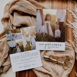 Tarjeta Festiva Moda moderna Año nuevo año de fotos alentadoras en