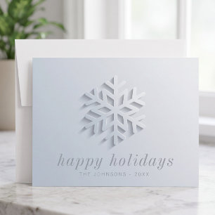 Tarjeta Festiva Moda moderna Elegante copo de nieve
