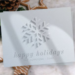 Tarjeta Festiva Moda moderna Elegante copo de nieve<br><div class="desc">El diseño está compuesto por un copo de nieve moderno y de moda. Disponible aquí: http://www.zazzle.com/store/selectpartysupplies</div>