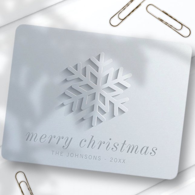 Tarjeta Festiva Moda moderna Elegante copo de nieve (Subido por el creador)
