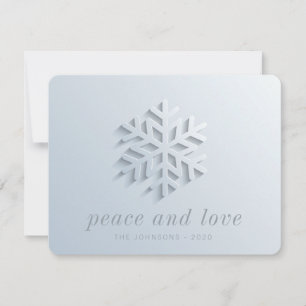 Tarjeta Festiva Moda moderna Elegante copo de nieve