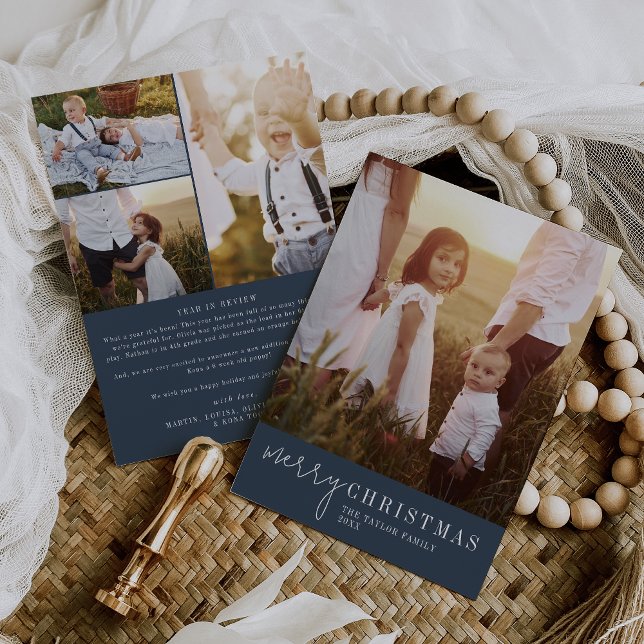 Tarjeta Festiva Moda moderna | Navidades de la marina fotográfico  (Subido por el creador)