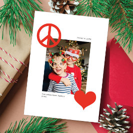 Tarjeta Festiva Moda moderna Paz y amor Personalizable foto de col