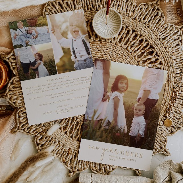 Tarjeta Festiva Moda moderna | Revisión del Año Nuevo Oro (Subido por el creador)