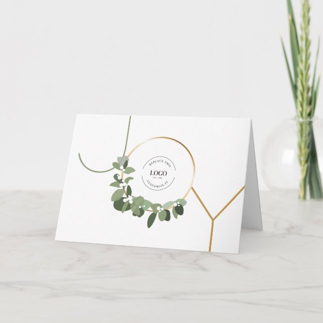 Tarjeta Festiva Moda moderna Tu logo Alegría a los Navidades de ne (Anverso)