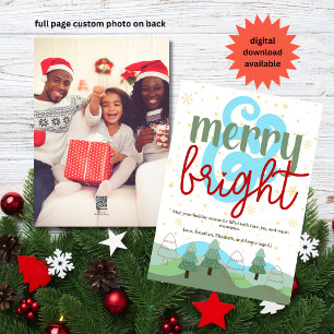 Tarjeta Festiva Moda Navidades bohemios Foto de página completa