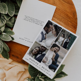 Tarjeta Festiva Moda Navidades casados y brillantes. Foto gracias