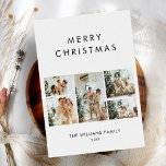 Tarjeta Festiva Moda Rústica Navidades de presupuesto mínimo simpl<br><div class="desc">Moda Rústica Navidades de presupuesto mínimo simple tarjeta de vacaciones fotográficas</div>