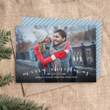 Moda Script Overlay Christmas Photo Card