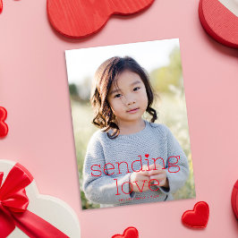 Tarjeta Festiva Moda simple enviando foto del El día de San Valent