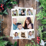 Tarjeta Festiva Moda Simple Minimalista SIETE 7 Foto<br><div class="desc">Esta moderna y moda tarjeta fotográfica de vacaciones cuenta con un fondo blanco clásico con SIETE fotos de varios tamaños (una horizontal grande y seis fotos cuadradas y verticales pequeñas). En el lado inverso hay un patrón de copo de nieve en gris claro y blanco - puede agregar otra foto...</div>