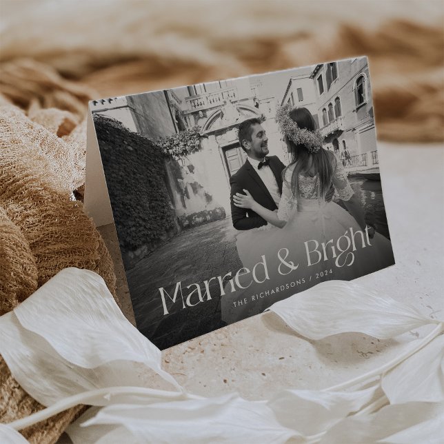 Tarjeta Festiva Moda y elegancia | Navidades casados con foto (Subido por el creador)