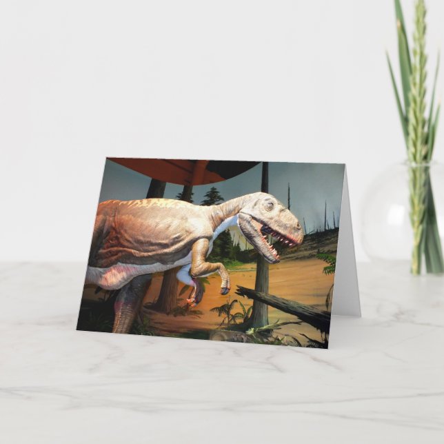 Tarjeta Festiva Modelo T rex (Anverso)