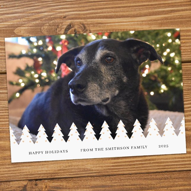 Tarjeta Festiva Modern 1-Photo Collage Customizable Christmas Card (Subido por el creador)