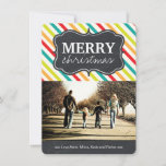 Tarjeta Festiva Modern and Bright Chalkboard Christmas Photo Cards<br><div class="desc">Modern and Colourful Chalkboard Holiday Photo Cards - Created by Colourful Designs Inc. All text can be modified! All designs are protected under Copyright 2008-2013.</div>