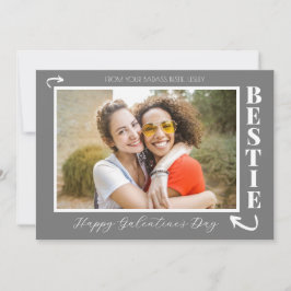 Tarjeta Festiva Modern Best Friends Galentine's Day Bestie photo