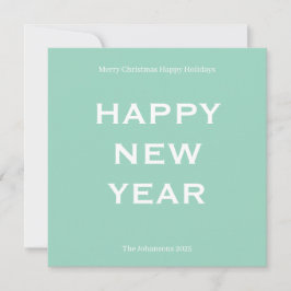 Tarjeta Festiva Modern Bold Holiday Card | Custom Text Minimalist 