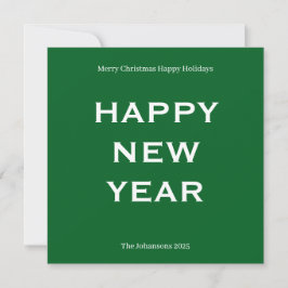 Tarjeta Festiva Modern Bold Holiday Card | Custom Text Minimalist 