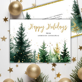 Tarjeta Festiva Modern Business Christmas Holiday Card 