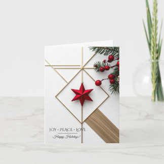Tarjeta Festiva Modern Christmas & New Year Card Elegant