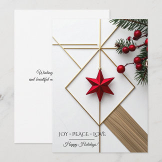 Tarjeta Festiva Modern Christmas & New Year Card Elegant
