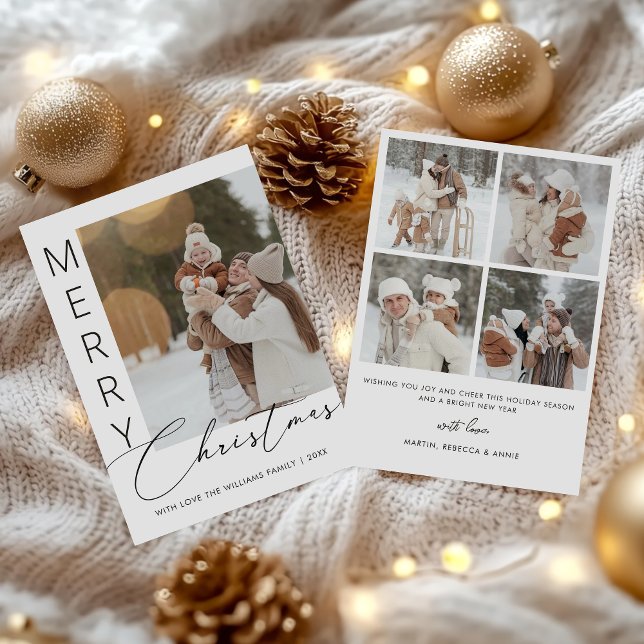 Tarjeta Festiva Modern Christmas Photo Holiday Card (Subido por el creador)