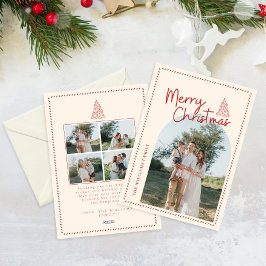 Tarjeta Festiva Modern Classic Christmas Photo Elegant