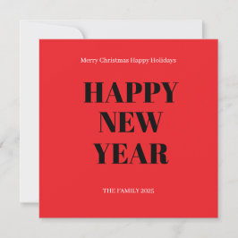Tarjeta Festiva Modern Custom Text  Bold Holiday Card