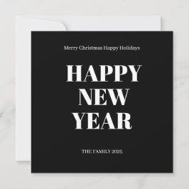 Tarjeta Festiva Modern Custom Text  Bold Holiday Card
