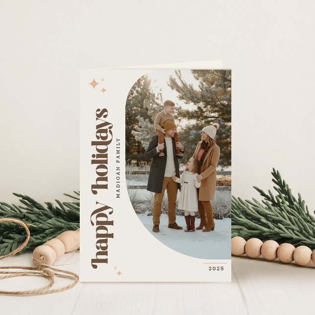 Tarjeta Festiva Modern Elegant Christmas Folded Holiday Card (Subido por el creador)