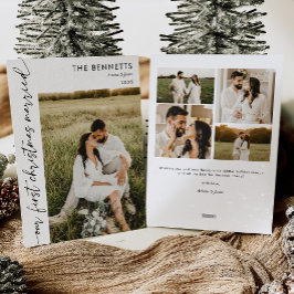 Tarjeta Festiva Modern First Christmas Married Photo Christmas