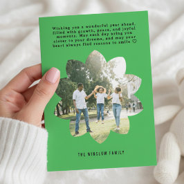 Tarjeta Festiva Modern Happy New Year Photo Collage Card | Elegant