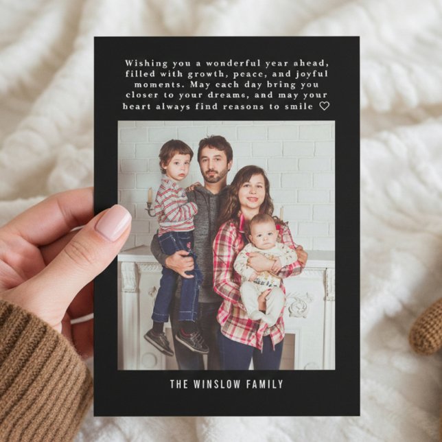 Tarjeta Festiva Modern Happy New Year Photo Collage Card | Elegant (Subido por el creador)