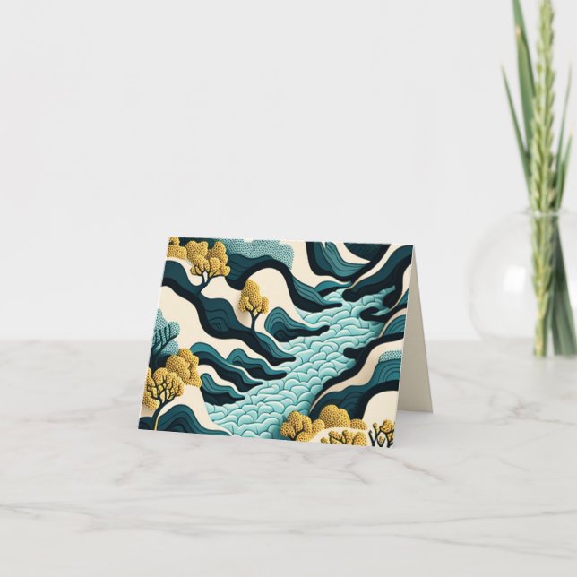 Tarjeta Festiva Modern Landscape (Anverso)