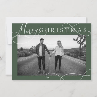 Tarjeta Festiva Modern Merry Christmas Photo Card