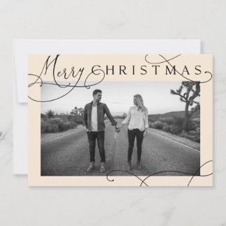 Tarjeta Festiva Modern Merry Christmas Photo Card