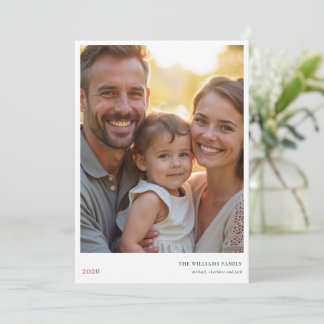 Tarjeta Festiva Modern Merry Holiday Photo Card