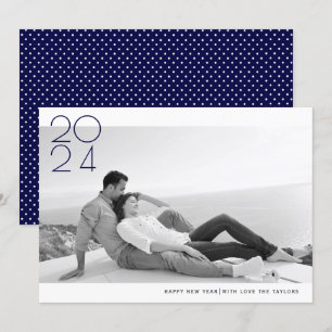 Tarjeta Festiva Modern navy blue Happy New Year 2021 photo