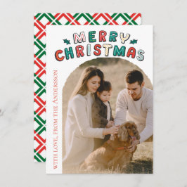 Tarjeta Festiva Modern Photo Christmas